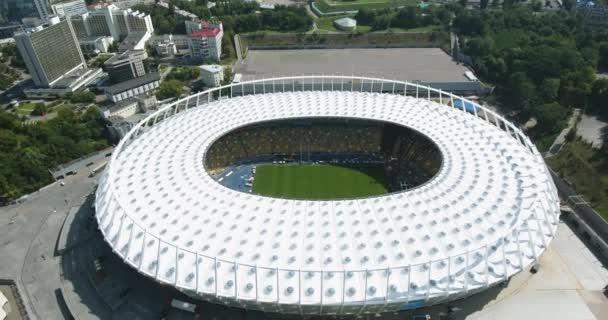 Flying Away National Stadium Kiev Ukraine 2018 — Stock Video