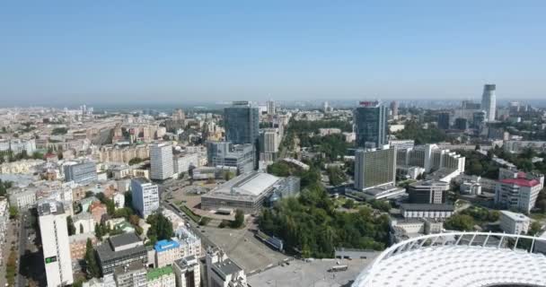 Constructions Denses Kiev Stade Olympiyskiy Aérien Kiev Ukraine — Video