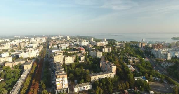 Komünist tarzı şehir. Panoramik havadan görünümü — Stok video