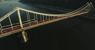 Panoramik yaya köprüsü Kiev, Ukrayna