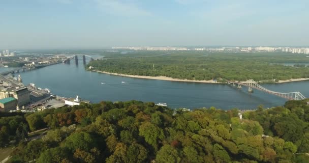 Panorama Kiev Paisagem Construção Kiev Ucrânia — Vídeo de Stock