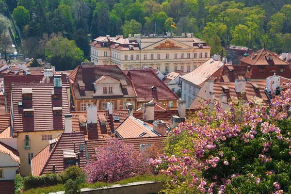 Prague landscape on sunny spring day — Stock Photo, Image