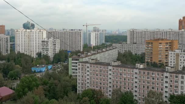 Zona urbana residencial de Moscú — Vídeos de Stock