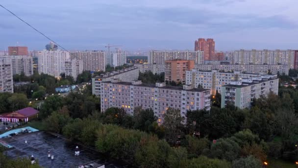 Жилой городской район города Москвы — стоковое видео