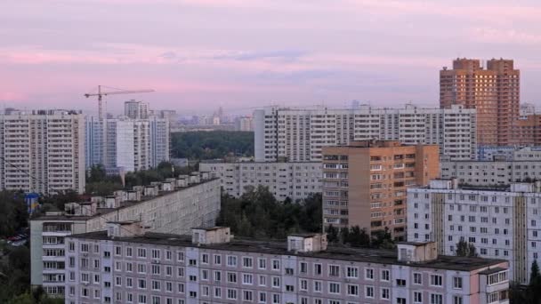 Residential urban area of Moscow city — Stock Video