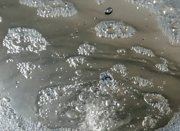 Frozen Water Splashes Surface Bubbles Texture Water — Stock Photo, Image