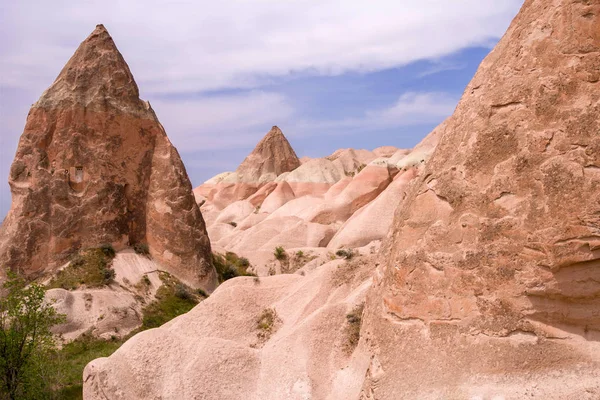 Sandstone Formations Cappadocia Turkey View Red Valley — Stock Photo, Image