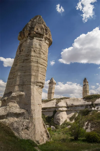 Amazing Sandstone Formations Cappadocia Turkey View Sunny Weather — Stock Photo, Image