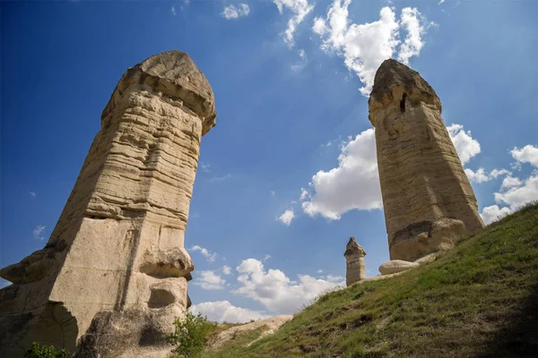 Amazing Sandstone Formations Cappadocia Turkey View Sunny Weather — Stock Photo, Image