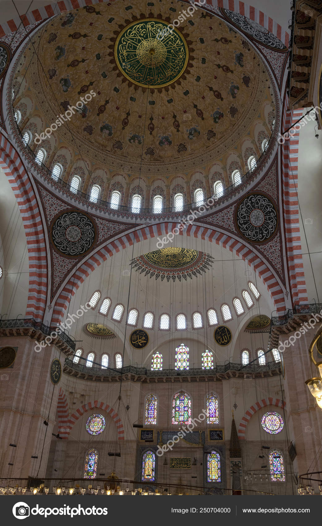 Istanbul Turkey April 2018 Fragment Interior Suleymaniye