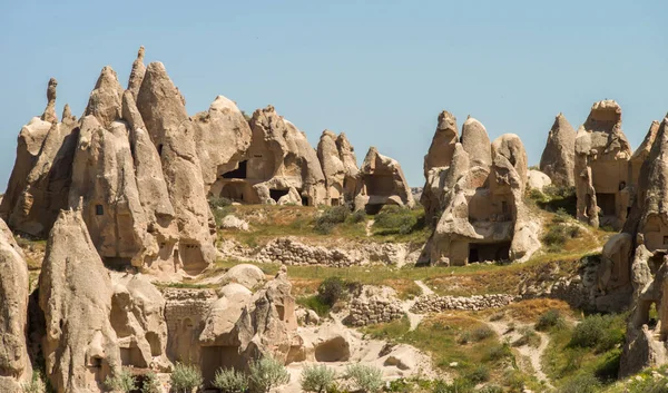 Ancient Cavetown Goreme Cappadocia Turkey View Cliff Dwellings — Stock Photo, Image