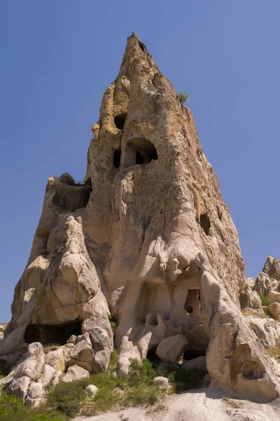 Ancient Cavetown Goreme Cappadocia Turkey View Sunny Weather — Stock Photo, Image