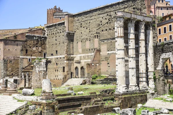 Roma Trajan Pazar Kalıntıları Augustus Forumu Mparatorluk Roma Mars Tapınağı — Stok fotoğraf