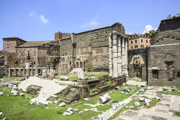 Roma Trajan Pazar Kalıntıları Augustus Forumu Mparatorluk Roma Mars Tapınağı — Stok fotoğraf