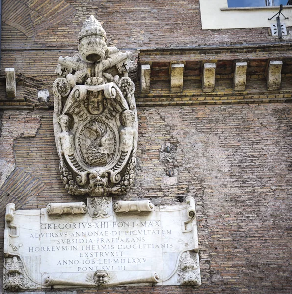 Vapenskölden Viktiga Palatsen Rom — Stockfoto