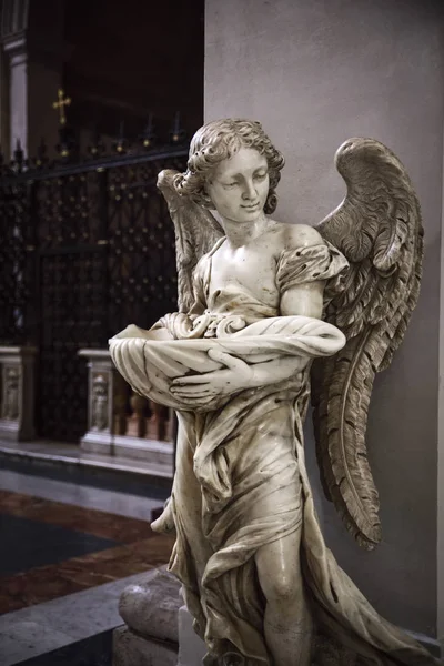 Marble Baptismal Font Church Mary Angels Martyrs Roma Itália — Fotografia de Stock