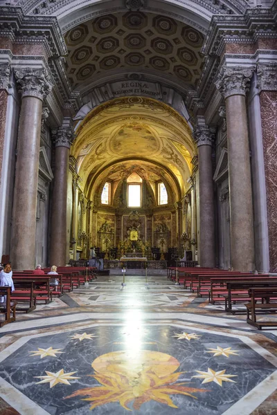 Interior Altar Basílica Santa María Los Ángeles Mártires Roma Italia — Foto de Stock