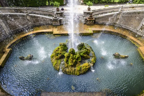 Słynne Ogrody Villa Este Pobliżu Rzym Włochy Ogrodzie Znajdują Się — Zdjęcie stockowe