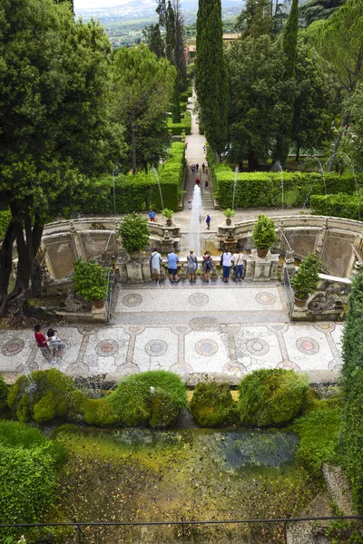 Los Famosos Jardines Villa Este Cerca Roma Italia Jardín Hay —  Fotos de Stock