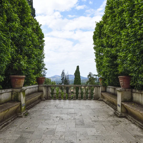 Villa Este Tivoli Italia Balcón Del Jardín Con Vistas Panorámicas —  Fotos de Stock