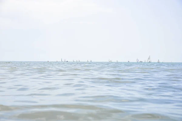 Mittelmeer Segelboote Horizont — Stockfoto