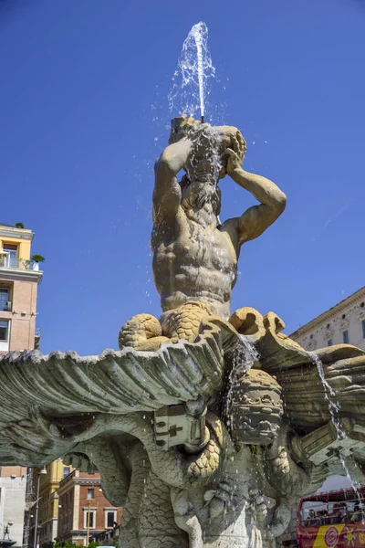 Fontän Gud Triton Barberini Square Rom Italien Gjort Bernini — Stockfoto