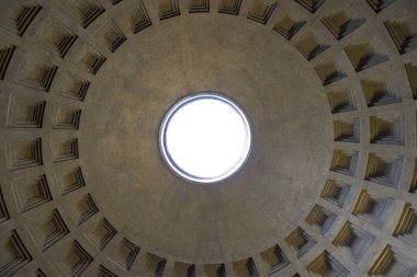 Roma, İtalya turistik. Pantheon, Roma Tapınağı nın muhteşem kubbe içinde