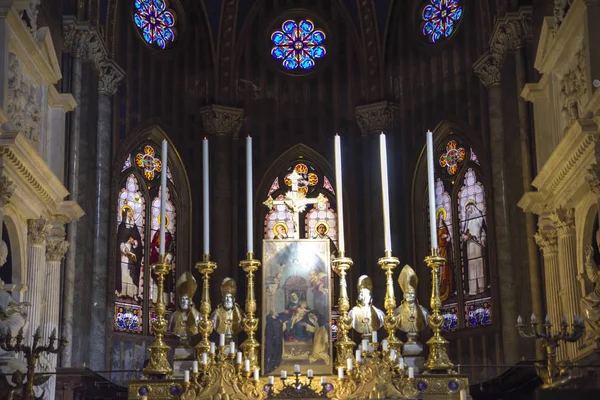 Rome Basilique Santa Maria Sopra Minerva Autel Dédié Vierge Marie — Photo