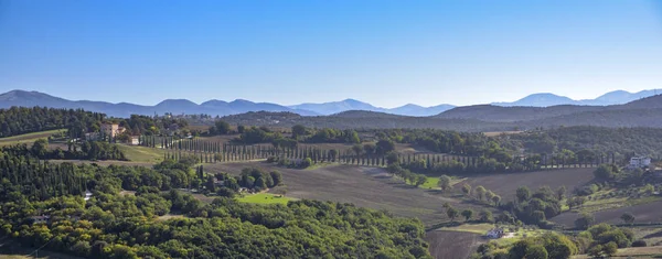 Vista Característica Campiña Italiana Escena Rural Relajación — Foto de Stock