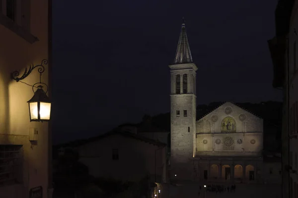 Italienisches Dorf Kathedrale Von Spoleto Santa Maria Assunta — Stockfoto