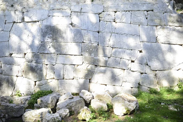 Πολυγωνικά Τείχη Που Χτίστηκαν Από Τον Για Τον Αιώνα Τις — Φωτογραφία Αρχείου