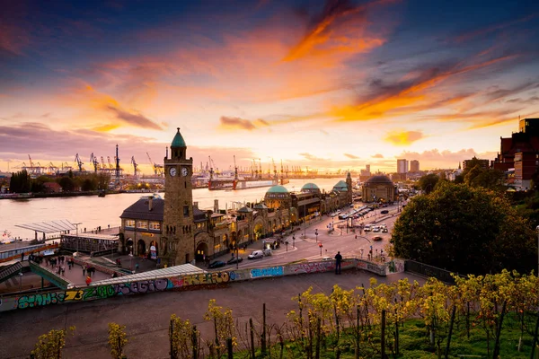 Hamburg Harbour City Scape — Foto Stock