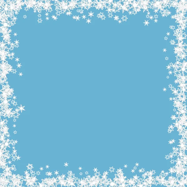 Conception Frontière Noël Avec Des Flocons Neige — Image vectorielle