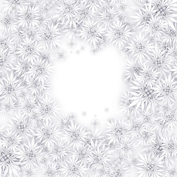 Fondo Navidad Con Copos Nieve Papel — Vector de stock