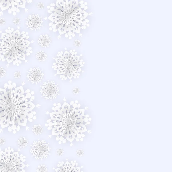 Fundo Natal Com Flocos Neve — Vetor de Stock