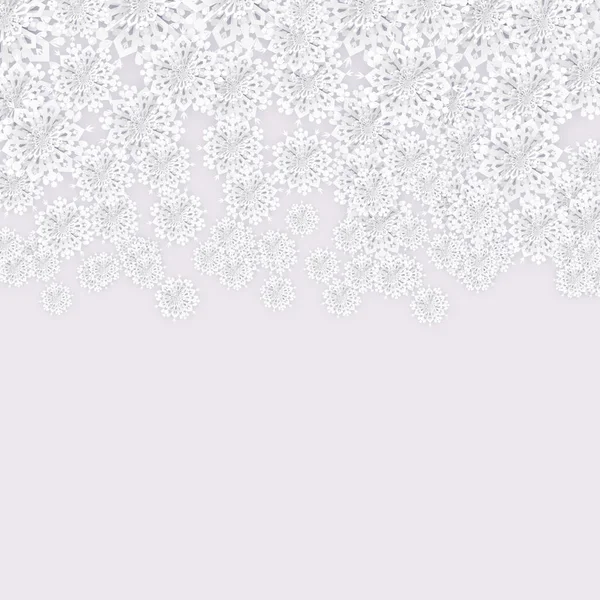 Fondo Navidad Con Copos Nieve — Vector de stock