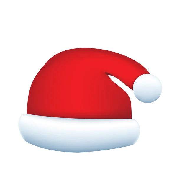 Noël Santas Cap Sur Fond Blanc — Image vectorielle