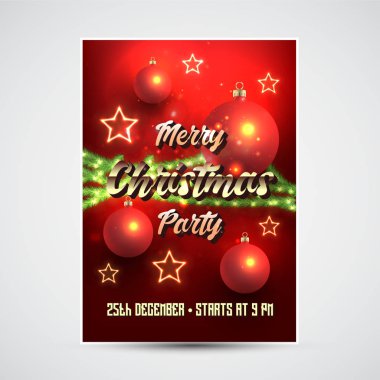 Noel partisi el ilanı tasarımı