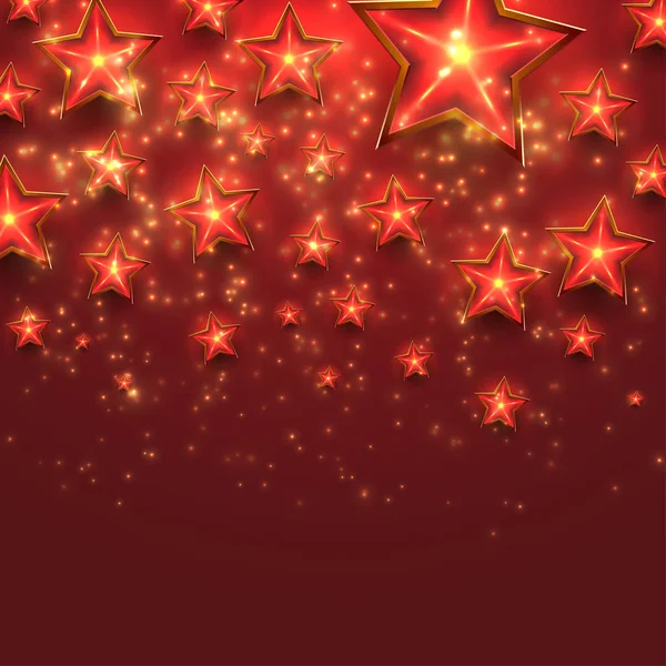 与明星一起圣诞快乐设计 — 图库矢量图片
