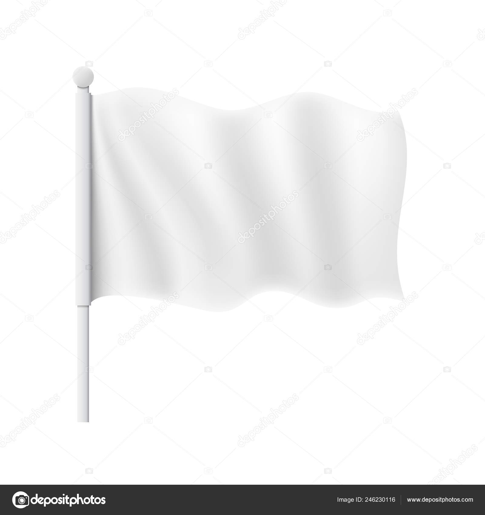Download White Wavy Flag Mockup Vector Image By C Robisklp Vector Stock 246230116