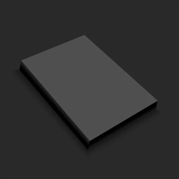 Leere Schwarze Papiervorlage — Stockvektor