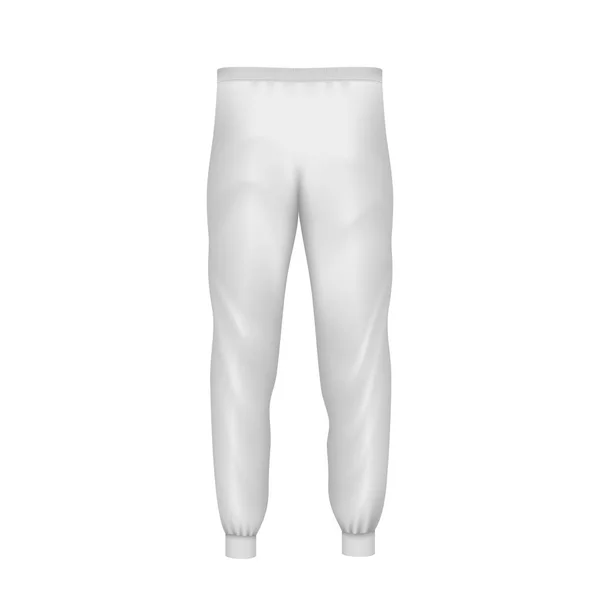 Pantalones Blancos Mockup Volver — Vector de stock