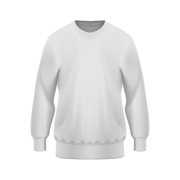 白いベクトル セーター モックアップ — ストックベクタ