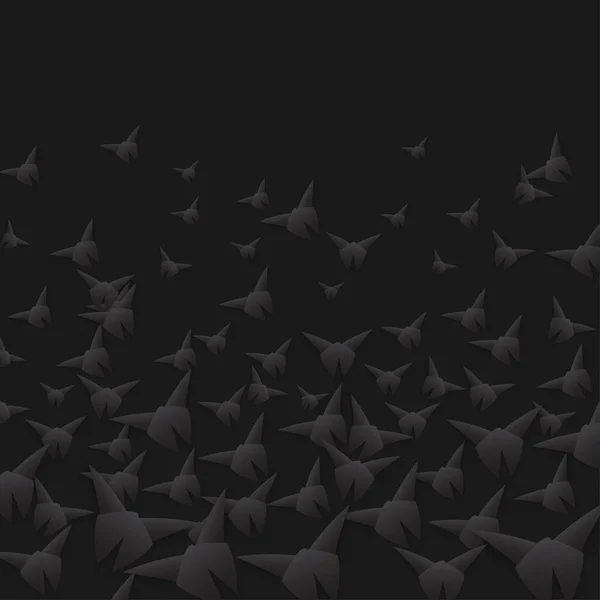 Black Background with Paper Butterflies