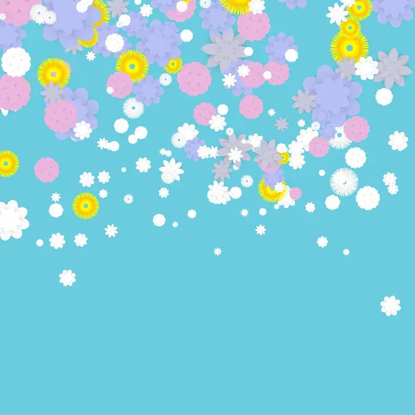 Fundo Primavera Com Flores Coloridas — Vetor de Stock