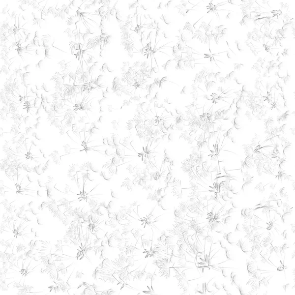 Seamless Gray Dandelions Background — Stock Vector