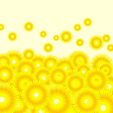 Sarı çiçekli bahar arka plan