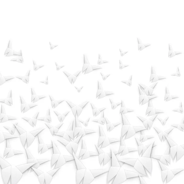 Libro Bianco Farfalle Orignami — Vettoriale Stock