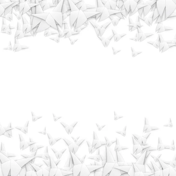 Dokument White Paper Orignami Motýli — Stockový vektor