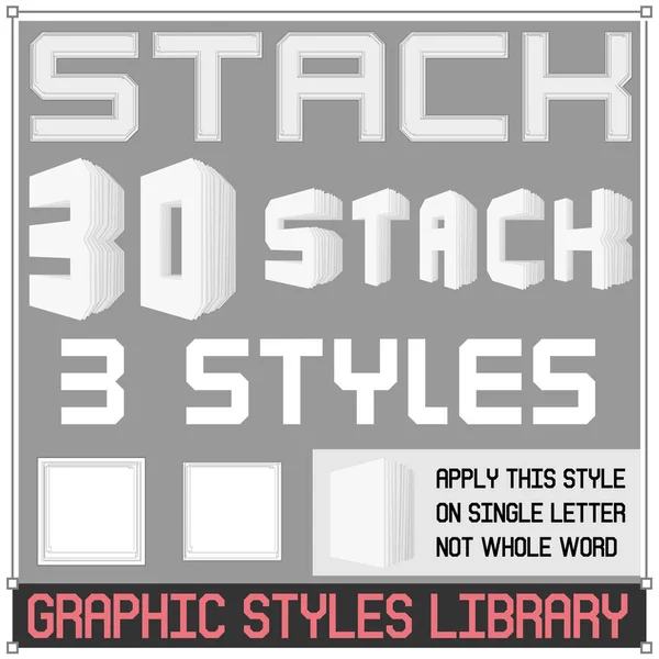 Set Stili Grafici Vettoriali Illustratore Adobe Versione Eps10 — Vettoriale Stock